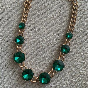 Faux Emerald Green Necklace